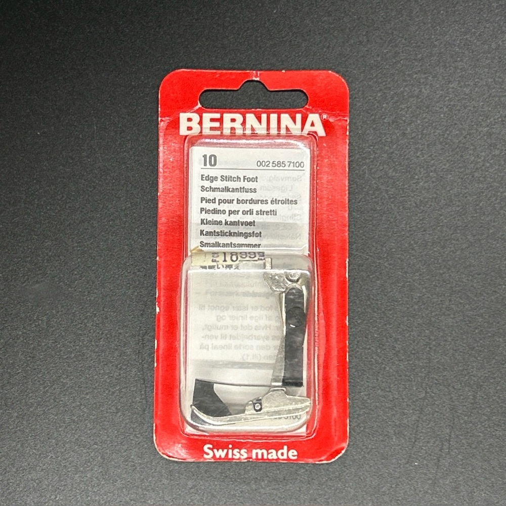Bernina Edge Stitch Foot 10 NEW in Box Manual Instructions Swiss made Sewing